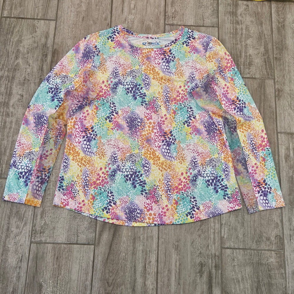 IBKUL Sun Shirt Women XL UPF 50+ Long Sleeve Mesh Vent Golf Top Athleisure Sport